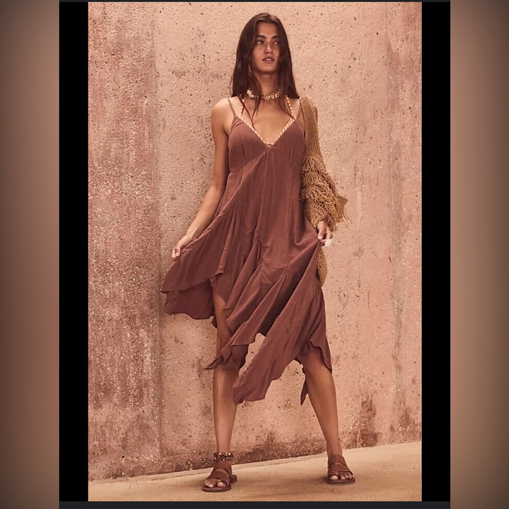 NWOT Free People Tumi Tunic Dress Size Small Brown